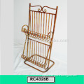 Antique Commercial Display Wrought Iron Magazine Rack
